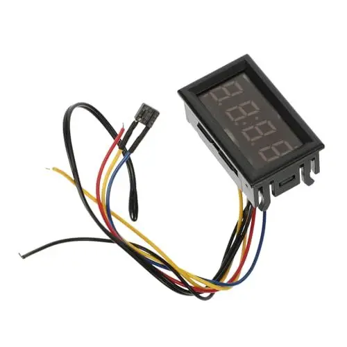 Produktbild: VINTORKY Digitales Thermometer Und Uhr Für Auto Fahrzeugzubehör Mit Temperaturanzeige Und Spannungsmesser Einfache Installation Für Armaturenbrett Und Innenraum