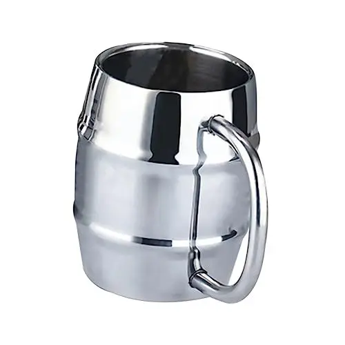 Produktbild: VINTORKY Isolierter Bierkrug 430ml Edelstahlbecher Teetasse Doppelwandig Hitzebeständig Nicht