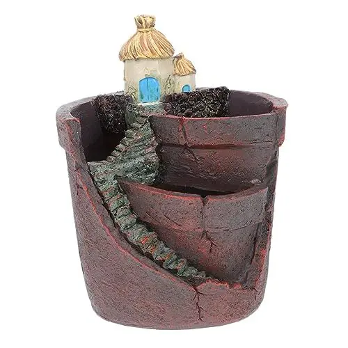 Produktbild: VINTORKY Dekorativer Blumentopf Aus Resin Kreativer Pflanztopf Für Sukkulenten Und Zimmerpflanzen Chic Blumencontainer Für DIY Gartenprojekte Und Landschaftsgestaltung