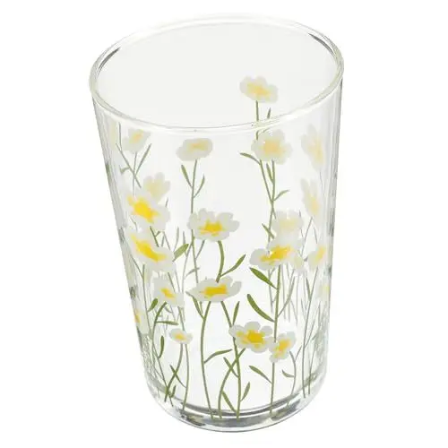 Produktbild: VINTORKY Glas Reisebecher Espressotassen klarer Kaffeebecher Kaffeekonzentrat Latte Tasse klare Tassen für Heißgetränke Gänseblümchen Wasserbecher Reise-Becher Kaffeetasse