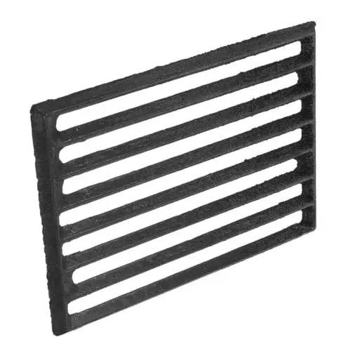 Produktbild: VINTORKY Hochtemperaturbeständiger Metallofen-Eisen-grillrost Rechteckiger Brennholzrost Outdoor-grillunterlage Backmatte