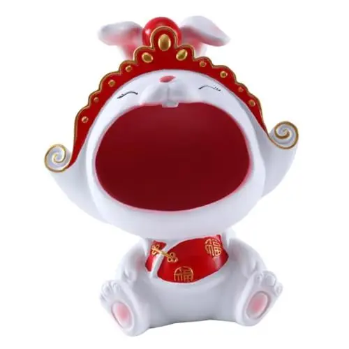 Produktbild: VINTORKY Kaninchen Dekorative Ornamente Schlüsselanhänger Wohnkultur Schmuck Organizer Kaninchen-aufbewahrungshalter Organisator in Hasenform Süßigkeitenhalter Harz Haushalt Modellbaukasten