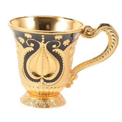Produktbild: VINTORKY Kelchbecher aus Messing Camping-Schnapsbecher Teetasse light weißweingläser kleiner Trinkbecher kleiner Schnapsbecher Multifunktion handhaben Mini-Tasse Schnapsglas Weißweinglas