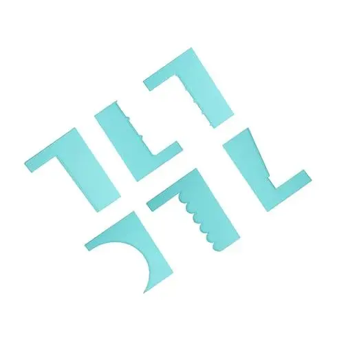 Produktbild: VINTORKY 6stücke Teiliges Kuchenschaber Kunststoff Verschiedene Zackenformen Für Dekoration Von Sahnetorten Und Kuchen Backzubehör Für Hobbybäcker