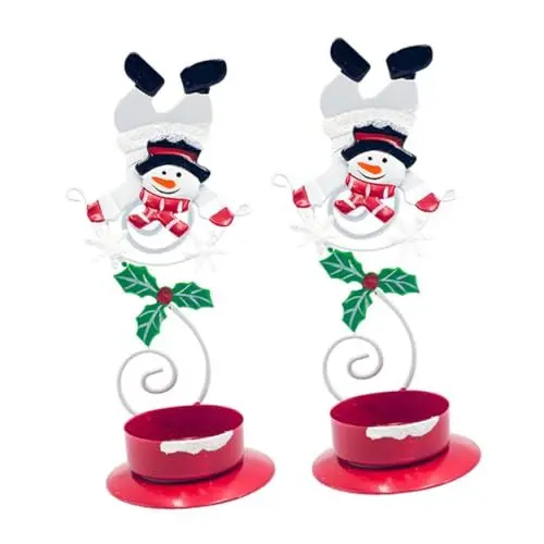 Produktbild: VINTORKY Kerzenständer Aus Metall Für Weihnachten Deko-kerzenständer Mit Schneemann- Für Besondere Anlässe