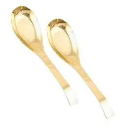 Produktbild: VINTORKY Löffel aus Messing küchenlöffel soup spoon ladle Restaurantlöffel küchenutensilien Geschirr aus Messing Servierlöffel Messing reines Kupfer Esslöffel kleiner Löffel