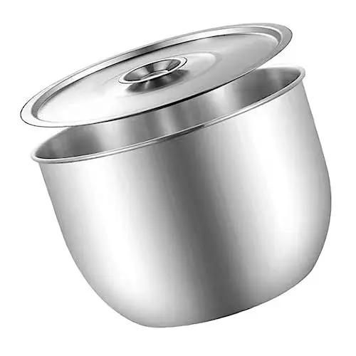 Produktbild: VINTORKY Eierrührschüssel Küchenwerkzeug Salatschüssel aus Edelstahl mit Deckel tiefes Design Schüssel zum Backen Aufbewahren von Lebensmitteln