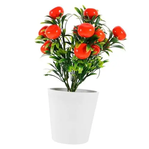 Produktbild: VINTORKY Künstlicher Orangenbaum Bonsai Realistische Tischdekoration Für Schlafzimmer Wohnzimmer Und Büro Pflegeleichte Pflanze Im Topf Elegantes Accessoire Für Moderne Räume