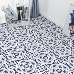 Produktbild: Vinylboden Selbstklebend PVC Bodenbelag Selbstklebende Vinyl-Fliesen Wasserdicht Verschleißfest Bodenfliesen für Küche Badezimmer Wohnzimmer Schlafzimmer 30x30cm 20 Stück