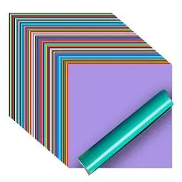 Produktbild: Vinylfolie Plotter, 72 PACK Permanentem Klebefolien, 30,5 x 30,5 cm iImagine Vinyl Selbstklebend Vinyl glänzend, matt und für Zeichen und Klebstoff Vinyl für Cricut, Silhouette und Cameo Cutter