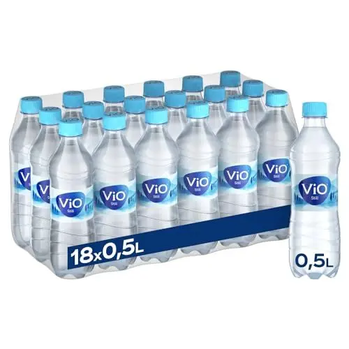 Produktbild: ViO Wasser Still - Natürliches Mineralwasser ohne Kohlensäure - mit weichem Geschmack - Stilles Wasser in umweltfreundlichen, 100 % recycelbaren Einweg Flaschen (18 x 500 ml)