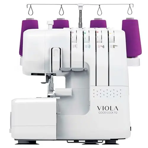 Produktbild: VIOLA Look T12 Overlock Nähmaschine mit 12 Stichen, Overlock mit Differential, Freiarmnähen