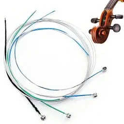 Produktbild: Violinen Stahlkern, FORYNXHWIN Geigensaite Fiddle String Saiten, für Größen 4/4 3/4 1/2 1/4 Stahlsaiten, Vollständiger Saiten-Satz für Violine, Rostfreies Zubehör für Musikinstrumente