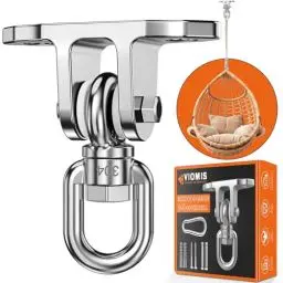 Produktbild: Viomis 360° Schaukelhaken - Edelstahl Deckenhalterung mit 450KG Belastbarkeit für Hängesessel, Hängematten, Boxsack & Mehr