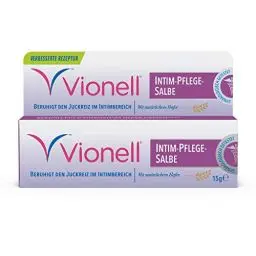 Produktbild: Vionell Intimpflege Damen Salbe, Intimschutz-Salbe Für Frauen, Schnelle Linderung Von Juckreiz, Brennen Und Irritationen Im Intimbereich, Nicht Fettend & Nicht Pflegend, Vaginalcreme, 15 g