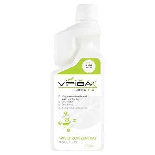 Produktbild: ViPiBaX Giardien Ex Wischkonzentrat 1000ml - das Hygiene-Konzentrat für Haustiere zur Desinfektion von Fußböden