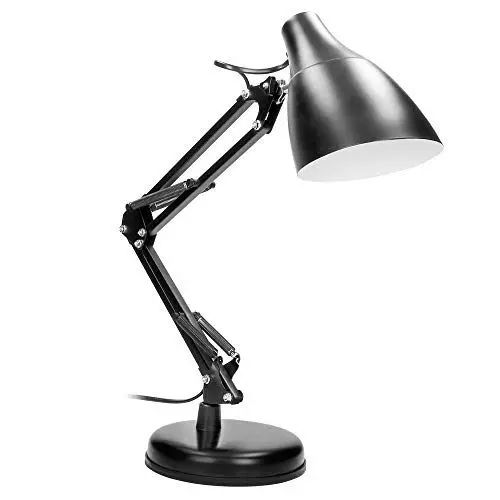 Produktbild: Virone DIAN Schreibtischlampe E27 Stahlbefestigung Kabellänge 110 cm (Glühbirne nicht enthalten) (Schwarz)
