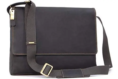 Produktbild: Visconti - Herren Leder Laptoptasche 15 Zoll - Schultertasche Groß - Arbeitstasche für Laptop und Notizbuch A4 - Texas - 18516 - Öl Braun