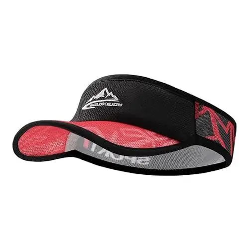 Produktbild: Visier Cap - Unisex Visier | Leichte Kappe zum Laufen | Wandern | Klettern | Angeln | Golf | Schweißabsorbierend | Bequeme und elastische Kappe, Schwarz , One size