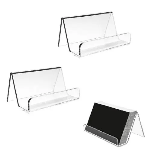 Produktbild: Visitenkartenhalter Acryl Transparent Visitenkartenständer Messestand Visitenkartenbox Kartenorganisator Postkartenständer Grußkartenständer Organizer Display Stand Aufbewahrung für Büro Postkarten