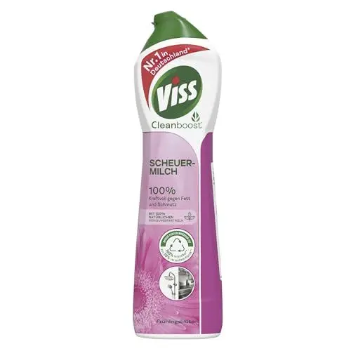 Produktbild: Viss Scheuermilch Frühlingsblüten effektives Reinigungsmittel mit 100% natürlichen Reinigungspartikeln 500 ml 1 Stück