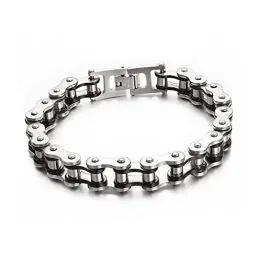 Produktbild: Vissen Armband Herren Biker MäNner Armband Edelstahl Motorrad Fahrradkette Chain Kette ArmbäNder 220mm