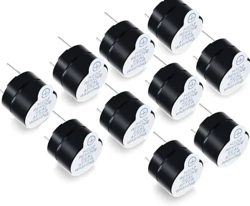 Produktbild: VISSQH 10 Stück elektronischer Summer，DC 5V Aktive Piezo Summer Alarm Mini Electronic Buzzer Beep Tone for Computers Printers Electronic(Black)