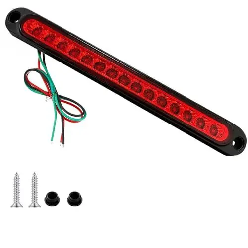 Produktbild: VISSQH Rot 12V-24V LED Rücklicht, 15-LED Rücklicht Bar, Identifikationslicht Kontrolleuchte Warnlichter Begrenzungsleuchten