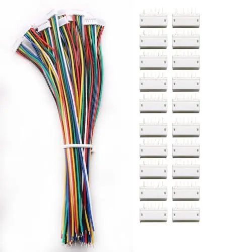 Produktbild: VISSQH 20 Paar JST Steckverbinder,mit 150mm 28AWG KabelJST 1.5 ZH 6 Pin Male & Female Verbindungsstecker,Mini Micro JST Kabel Buchse & Female