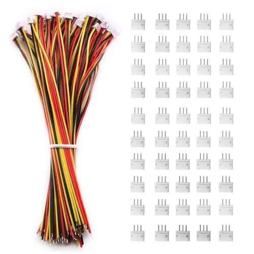 Produktbild: VISSQH 50 Paar JST 1.5 ZH 3Pin Male & Female Verbindungsstecker, JST Steckverbinder,mit 150mm 28AWG Kabel,Mini Micro JST ZH 3Pin Kabel Buchse & Female