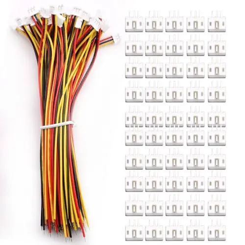 Produktbild: VISSQH 50 Paar JST 2.0 PH 3Pin Male & Female Verbindungsstecker, JST Steckverbinder,mit 150mm 26AWG Kabel,Mini Micro JST PH 3Pin Kabel Buchse & Female