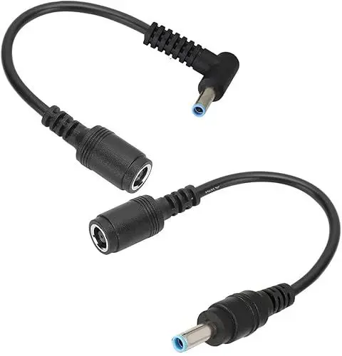 Produktbild: VISSQH 7,4 Bis 4,5 Konverterkabel 7,4 x 5,0 mm bis 4,5 x 3,0 mm Anschluss Konverter 7,4 x 5,0 mm bis 4,5 x 3,0 mm Power Adapter für Laptop Netzkabel (Gerade + Abgewinkelter Adapter)