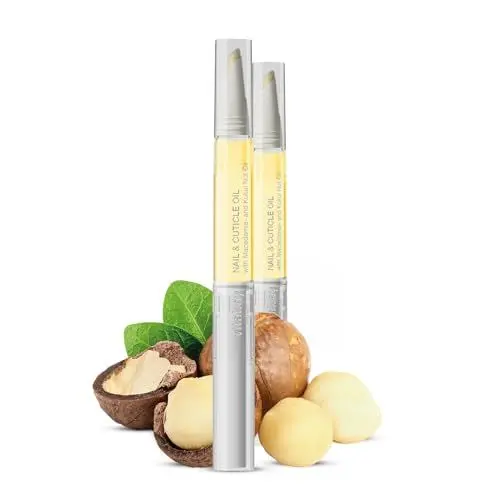 Produktbild: Vitabay Nail Care Pen - 2x Nagelölstift mit Cuticle Oil - Nagelhaut Pflege mit Arganöl - Nagelhautöl für weiche Nagelhaut - Nagelpflege mit Nagelpflegestift - Nagelöl Stift mit Jojobaöl