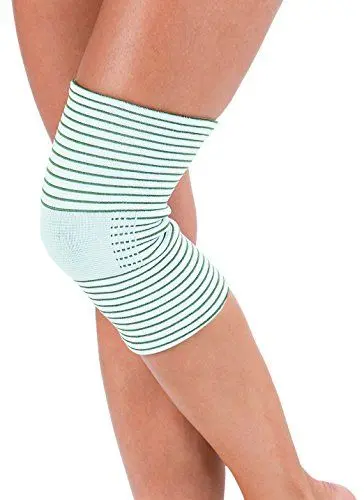 Produktbild: VITALmaxx Kniebandage | Mit wärmeleitenden Kupferfäden | Sanfte Kompression bei Kniebeschwerden wie Schwellungen, Arthrose, Rheuma u.v.m. | Ideal zur Stabilisierung des Kniegelenks (Unisex )