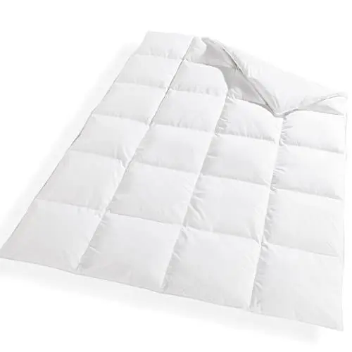 Produktbild: VitaloBett 100% Winter Daunendecke 135x200 cm Premium Winterbettdecke warm aus Baumwolle - atmungsaktiv & waschbar warme Daunen Winterdecke 135x200cm - Duvet Made in Germany - Ökotex Bettdecke