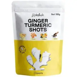 Produktbild: Vitalute Ginger Turmeric Powder - 100g/100 Shots of Turmeric Ginger Supplement Fortified with Orange, Curcumin, Vitamin C, Vitamin D, Zinc - Ideal for Joint, Gut, Keto, Immunity