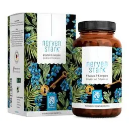 Produktbild: Vitamin B Komplex (B1-B12) mit 3 Kofaktoren aktiv - Alle 8- B Vitamine - Vitamin B Komplex Vegan - B Vitamin Komplex hochdosiert mit Cofaktoren - Nervenstark *