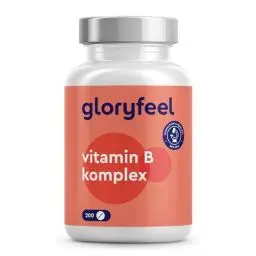 Produktbild: Vitamin B Komplex - 200 vegane Tabletten (7 Monate) - Alle 8 B-Vitamine in 1 Tablette - B1, B2, B3, B5, B6, B7, B9, B12 - Laborgeprüft & ohne unerwünschte Zusätze in Deutschland hergestellt