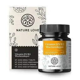 Produktbild: Vitamin D3 K2 Wochendepot - 180 vegane Tabletten - 7000IE D3 + 140µg K2 pro Tablette mit >99,7% all-trans - Hochdosiert & vegan - Laborgeprüft, in Deutschland produziert