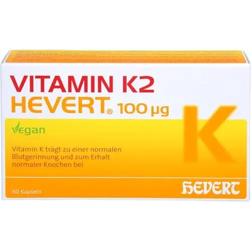 Produktbild: Vitamin K2 Hevert 100 µg Kapseln, 60 St. Kapseln
