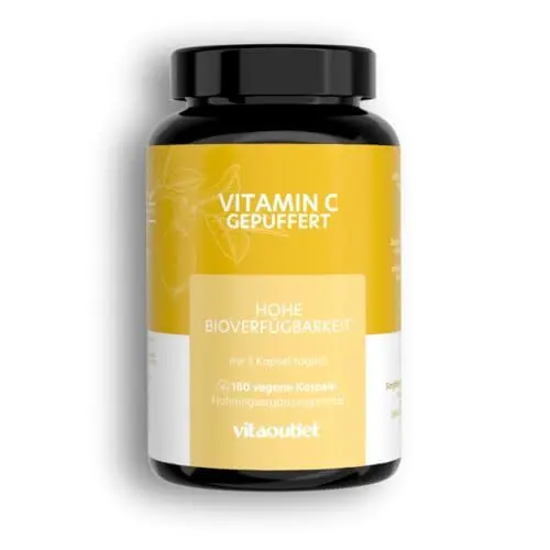 Produktbild: Vitamin C 500mg | Für 1 Jahr | Premium | Aus pflanzlicher Fermentation & gepuffert (pH-neutral, säurefrei, magenschonend) | Laborgeprüft | vegan | Deutschland produziert