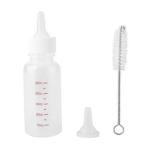 Produktbild: Vitdipy Tierfütterungsflasche, Milchfütterungsflasche für Hunde, Katzen, Welpen, Kätzchen, Neugeborene, Tierpflegeset, Heimtierbedarf zum Füttern von Welpen und Kätzchen