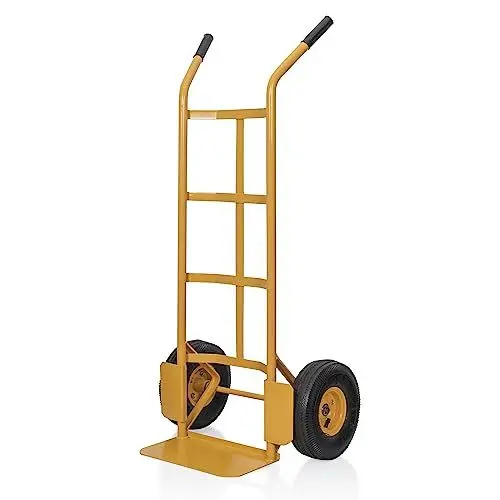Produktbild: VITO Sackkarre 200 kg Luftbereifung | Stahlrahmen | Transportkarre Staplerkarre Transportwagen, Stahl Schutzblech Schwerlast Karre Umzug (VICA7)