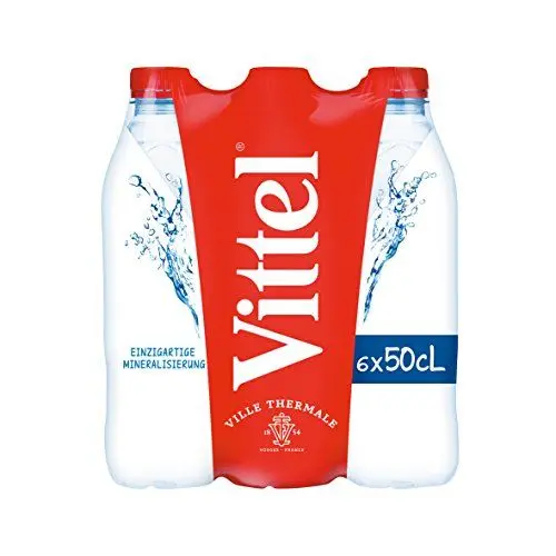 Produktbild: Vittel stilles natürliches Mineralwasser PET Einweg Flaschen, pfandpflichtig, 24er Pack (24 x 500 ml)