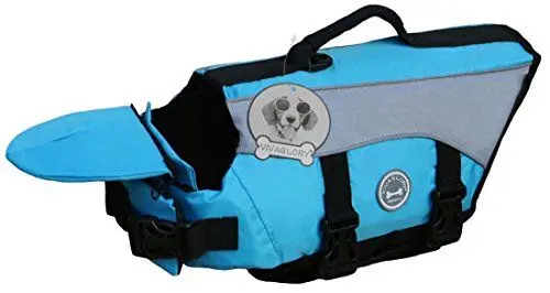 Produktbild: VIVAGLORY Hunde Schwimmweste mit abnehmbarem Frontauftrieb, Rettungsweste mit Reflektierenden Besätzen & Zusätzliche Polsterung zum Schwimmen & Bootfahren Blau S
