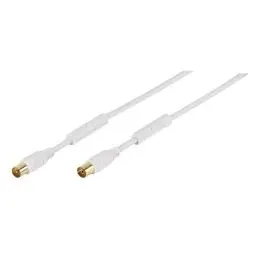 Produktbild: Vivanco Antennen Anschlusskabel (1x Antennenbuchse 75 Ω - 1x Antennenstecker 75 Ω) 3.00 m 110 dB vergoldete Steckkontak