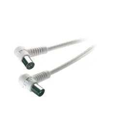 Produktbild: Vivanco Antennen Anschlusskabel (1x Antennenstecker 75 Ω - 1x Antennenbuchse 75 Ω) 5.00 m 90 dB Weiß