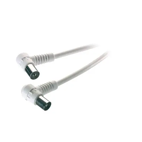 Produktbild: Vivanco Antennen Anschlusskabel (1x Antennenstecker 75 Ω - 1x Antennenbuchse 75 Ω) 5.00 m 90 dB Weiß