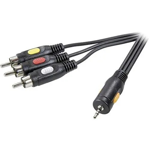 Produktbild: Vivanco Audio/Video Kabel 4-polig 3.5 mm Klinken-Stecker, 3x Cinch Stecker 2.0 m