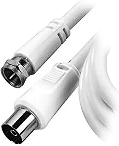 Produktbild: Vivanco SAT Empfängeranschlusskabel F-Stecker <-> Koaxkupplung, 3m
